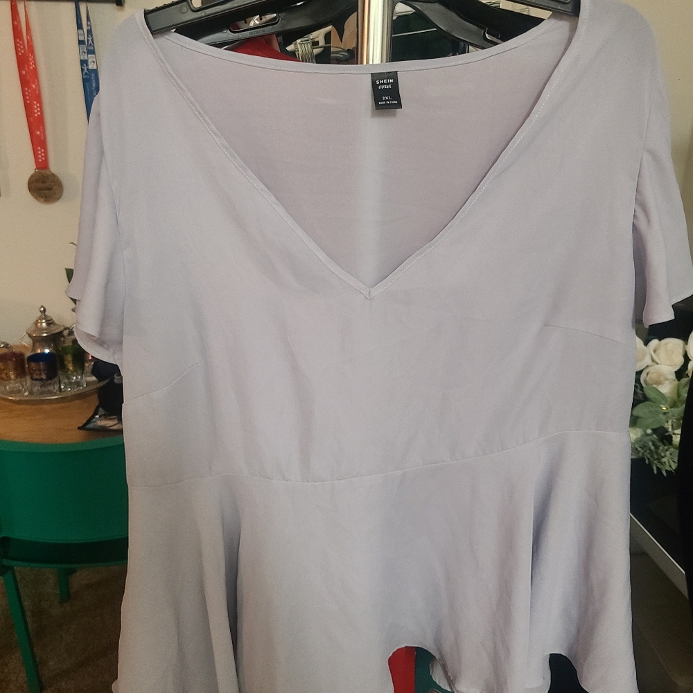 Purple Shein blouse